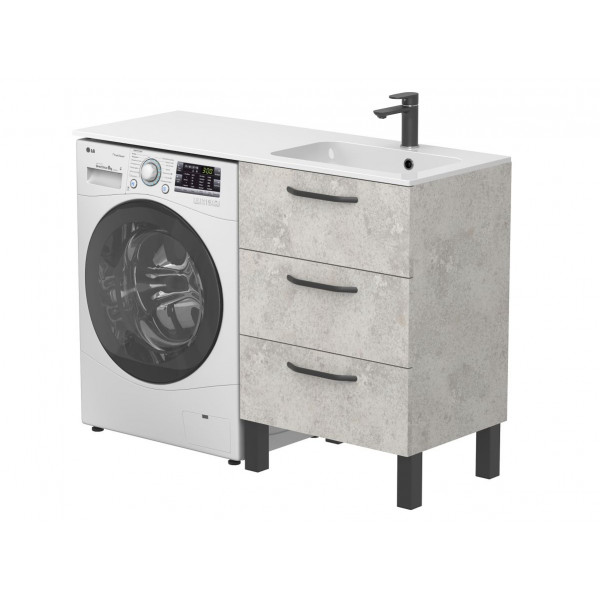 Тумба підлогова TESSA Камінь сірий для умивальника DELLA 1200 R Miraggio