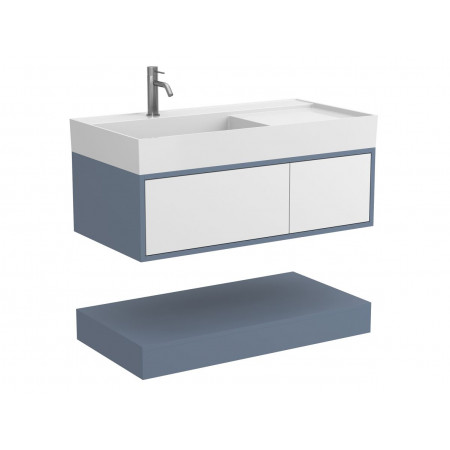 Тумба підвісна DUO Сірий для умивальника SOUL 1000 Miraggio