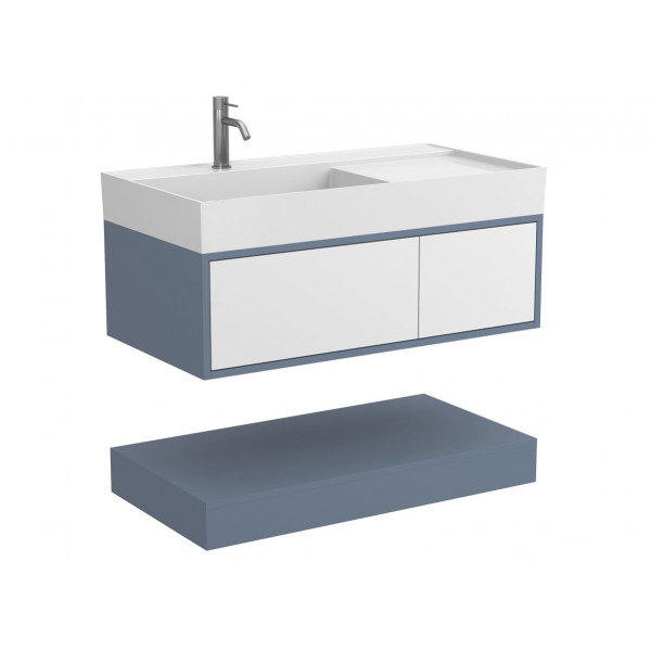 Тумба підвісна DUO Сірий для умивальника SOUL 1000 Miraggio