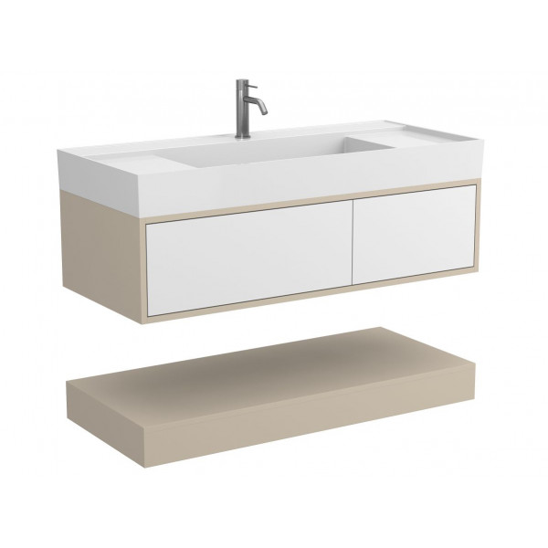 Тумба підвісна DUO Кашемір для умивальника SOUL 1200 Miraggio