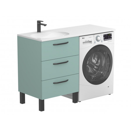 Тумба підлогова TESSA Зелена для умивальника NEW YORK 1200 L Miraggio