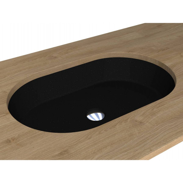 Умивальник ROME MIRASTONE BLACK SHINE Miraggio