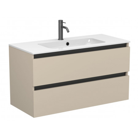 Тумба підвісна NATURA кашемір, МДФ, для умивальника DELLA 1000 Miraggio