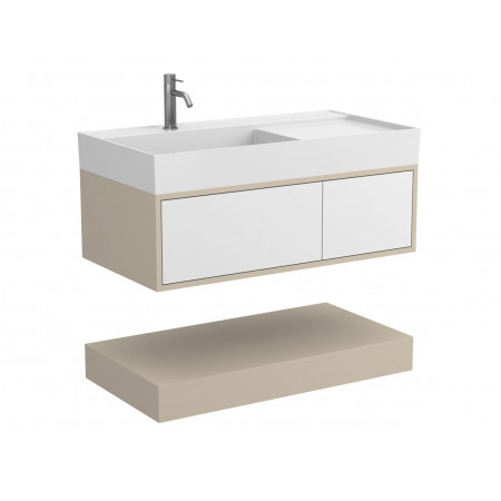 Тумба підвісна DUO Кашемір для умивальника SOUL 1000 Miraggio