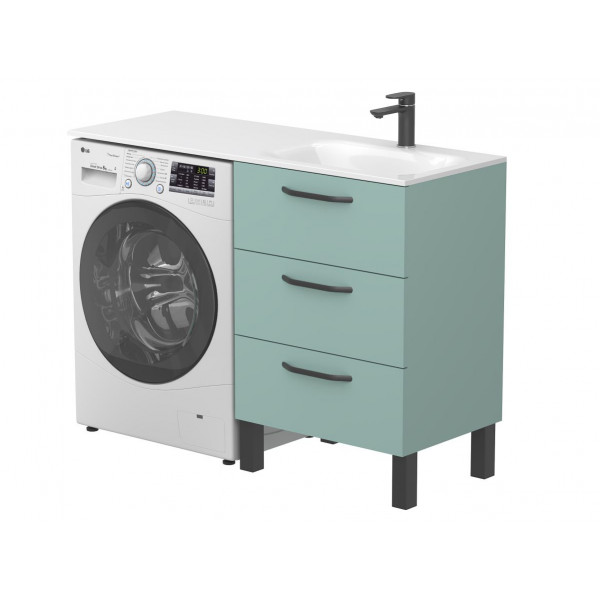 Тумба підлогова TESSA Зелена для умивальника JESSEL 1200 R Miraggio