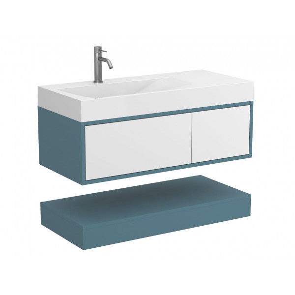 Тумба підвісна DUO Камінь зелений для умивальника VIOLA 1000 L Miraggio