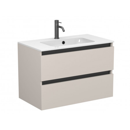 Тумба підвісна NATURA кашемір, ДСП для умивальника DELLA 800 Miraggio