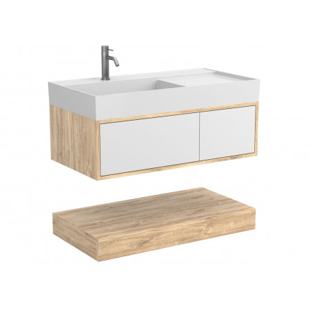Тумба підвісна DUO Дуб Канзас для умивальника SOUL 1000 Miraggio