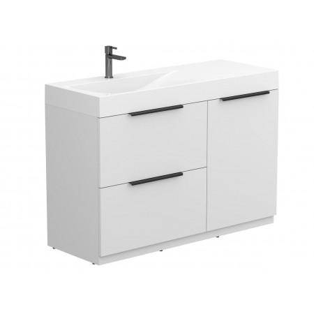 Тумба підлогова ALBA Біла з умивальником VIOLA 1200 L Miraggio