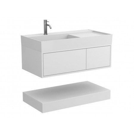 Тумба підвісна DUO Біла для умивальника SOUL 1000 Miraggio
