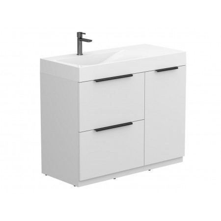 Тумба підлогова ALBA Біла з умивальником VIOLA 1000 L Miraggio