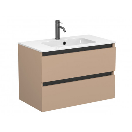 Тумба підвісна NATURA капучіно, для умивальника DELLA 800 Miraggio