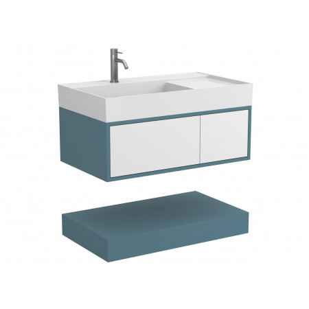 Тумба підвісна DUO Камінь зелений для умивальника SOUL 900 Miraggio