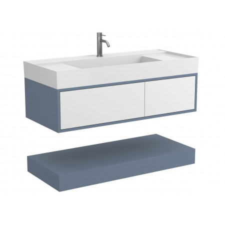 Тумба підвісна DUO Сірий для умивальника SOUL 1200 Miraggio