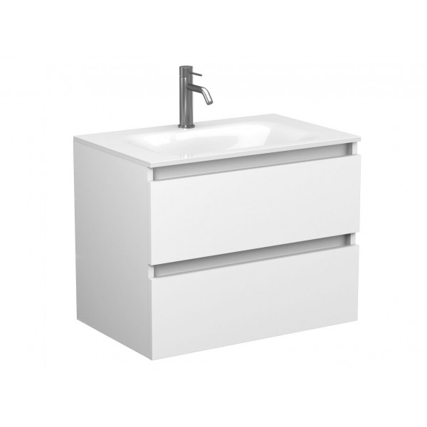Тумба підвісна NATURA біла матова для умивальника JESSEL 700 Miraggio