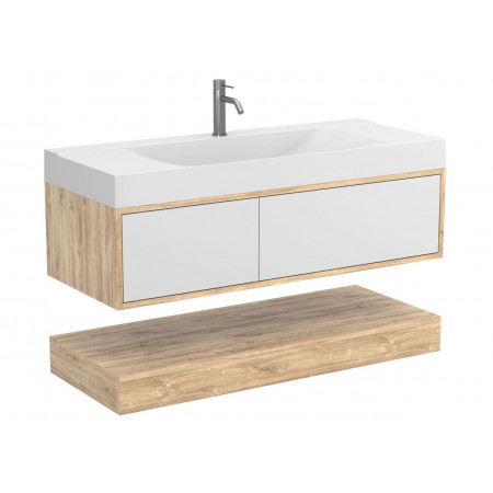 Тумба підвісна DUO Дуб Канзас для умивальника FLY 1200 Miraggio