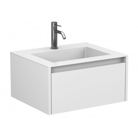 Тумба підвісна UNO біла матова для умивальника ERICA 600 Miraggio