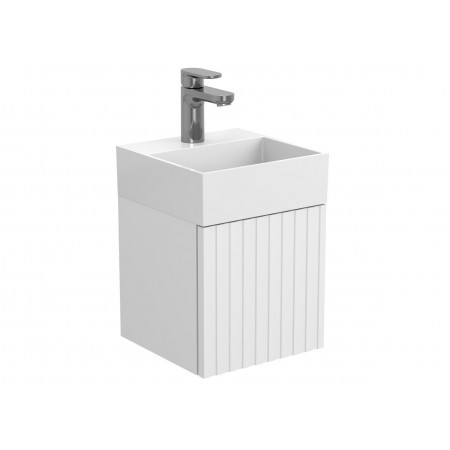 Тумба підвісна AURA біла soft-touch для умивальника TONI 300 Miraggio