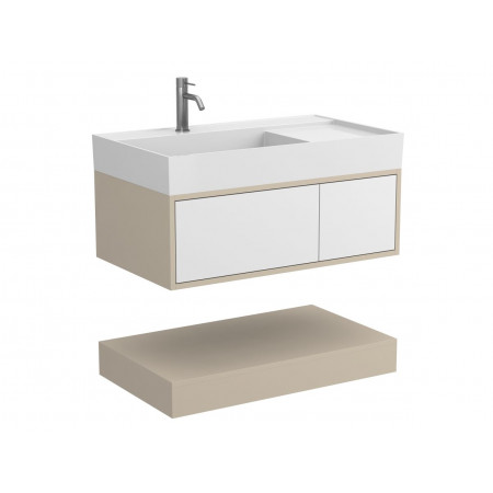 Тумба підвісна DUO Кашемір для умивальника SOUL 900 Miraggio