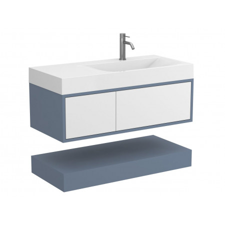 Тумба підвісна DUO Сірий для умивальника VIOLA 1000 R Miraggio