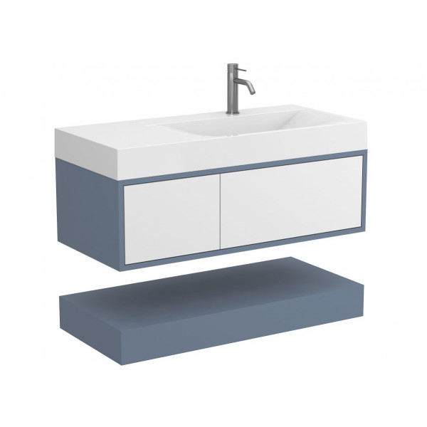 Тумба підвісна DUO Сірий для умивальника VIOLA 1000 R Miraggio