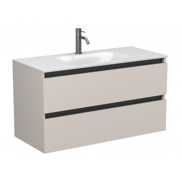 Тумба підвісна NATURA кашемір, ДСП для умивальника JESSEL 1000 Miraggio