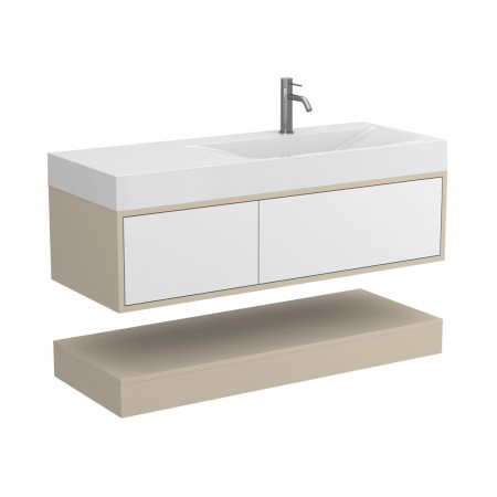 Тумба підвісна DUO Кашемір для умивальника VIOLA 1200 R Miraggio