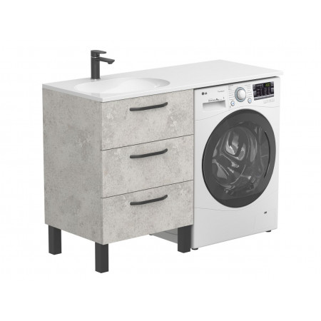 Тумба підлогова TESSA Камінь сірий для умивальника NEW YORK 1200 L Miraggio