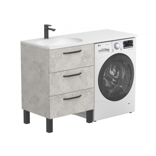 Тумба підлогова TESSA Камінь сірий для умивальника NEW YORK 1200 L Miraggio