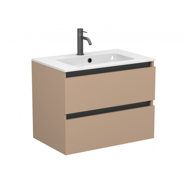 Тумба підвісна NATURA капучіно, для умивальника DELLA 700 Miraggio
