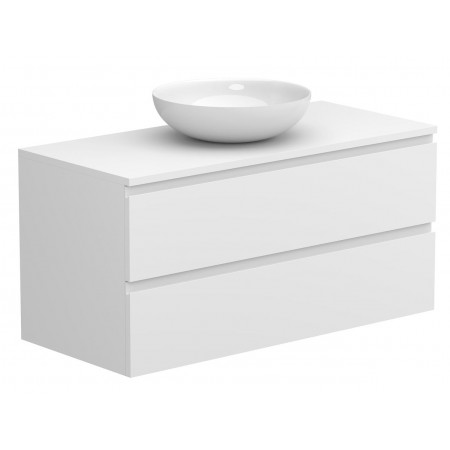 Тумба підвісна MONO 1000 Біла матова з умивальником TOBI Miraggio