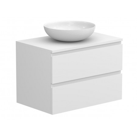 Тумба підвісна MONO 700 Біла soft-touch з умивальником TOBI Miraggio