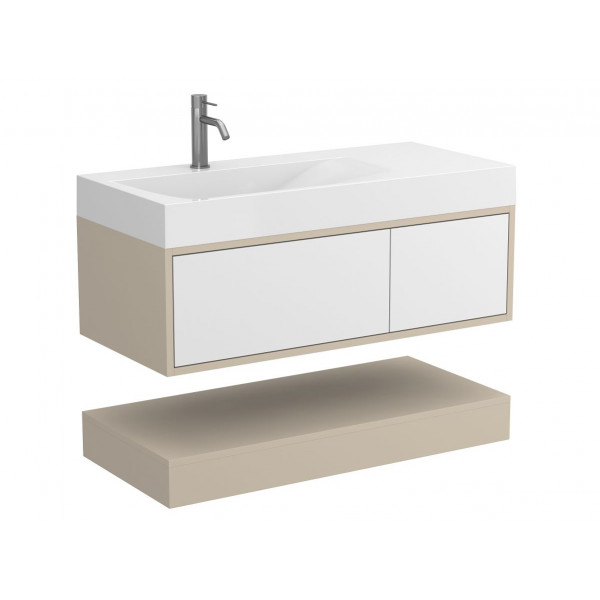 Тумба підвісна DUO Кашемір для умивальника VIOLA 1000 L Miraggio