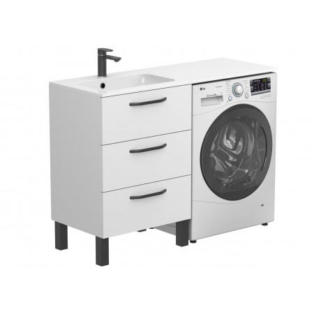 Тумба підлогова TESSA Біла для умивальника DELLA 1200 L Miraggio