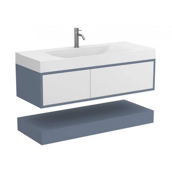 Тумба підвісна DUO Сірий для умивальника FLY 1200 Miraggio
