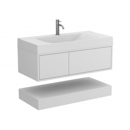 Тумба підвісна DUO Біла для умивальника FLY 1000 Miraggio