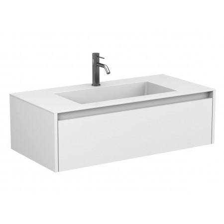 Тумба підвісна UNO біла матова для умивальника ERICA 1000 Miraggio