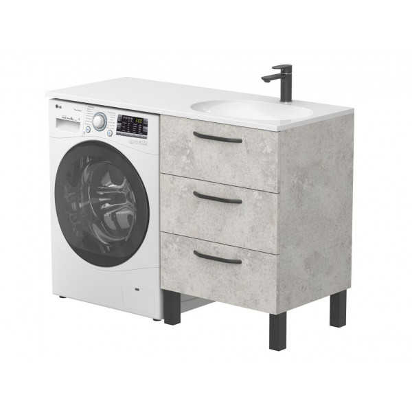 Тумба підлогова TESSA Камінь сірий для умивальника NEW YORK 1200 R Miraggio