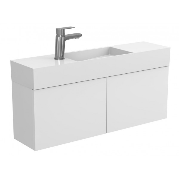 Тумба підвісна MINIMA біла матова для умивальника TONI 850 Miraggio