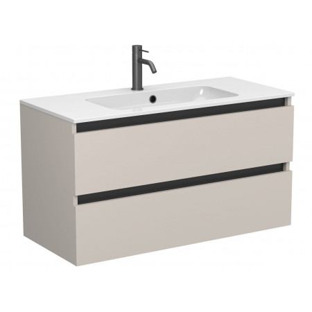 Тумба підвісна NATURA кашемір, ДСП для умивальника DELLA 1000 Miraggio