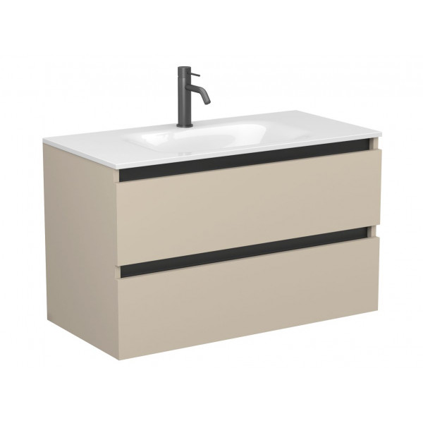 Тумба підвісна NATURA кашемір, МДФ, для умивальника JESSEL 900 Miraggio