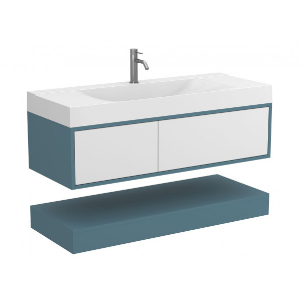 Тумба підвісна DUO Камінь зелений для умивальника FLY 1200 Miraggio