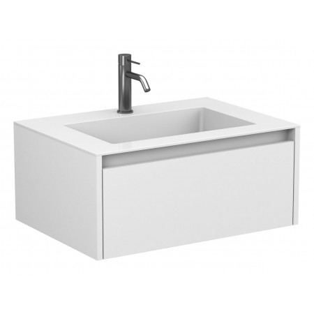 Тумба підвісна UNO біла матова для умивальника ERICA 700 Miraggio