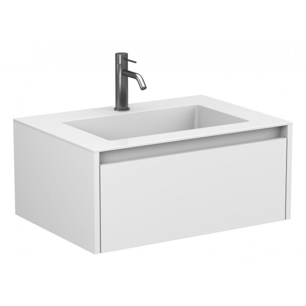 Тумба підвісна UNO біла матова для умивальника ERICA 700 Miraggio