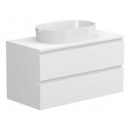 Тумба підвісна MONO 900 Біла матова з умивальником SORRENTO Miraggio