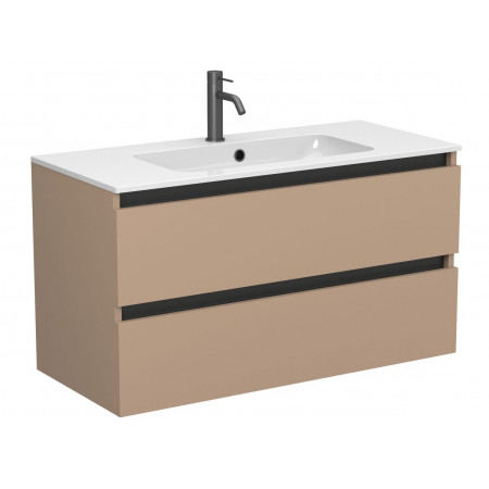Тумба підвісна NATURA капучіно, для умивальника DELLA 1000 Miraggio