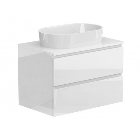 Тумба підвісна MONO 700 Біла глянцева з умивальником SORRENTO Miraggio