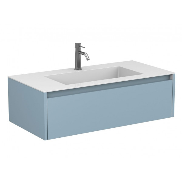 Тумба підвісна UNO блакитна для умивальника ERICA 1000 Miraggio