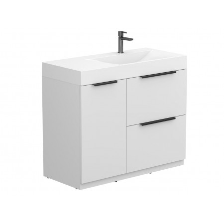 Тумба підлогова ALBA Біла з умивальником VIOLA 1000 R Miraggio