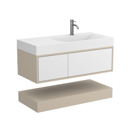 Тумба підвісна DUO Кашемір для умивальника VIOLA 1000 R Miraggio